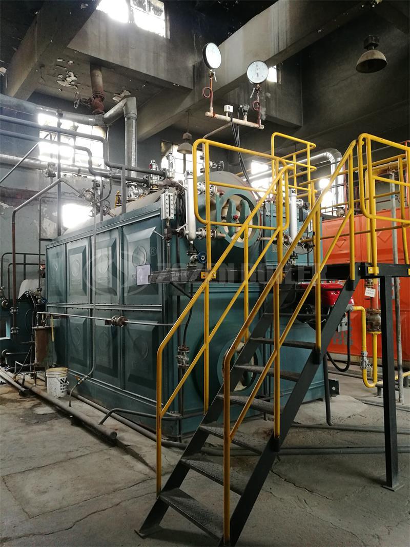 2 tph SZS condensing gas-fired boiler for cable factory