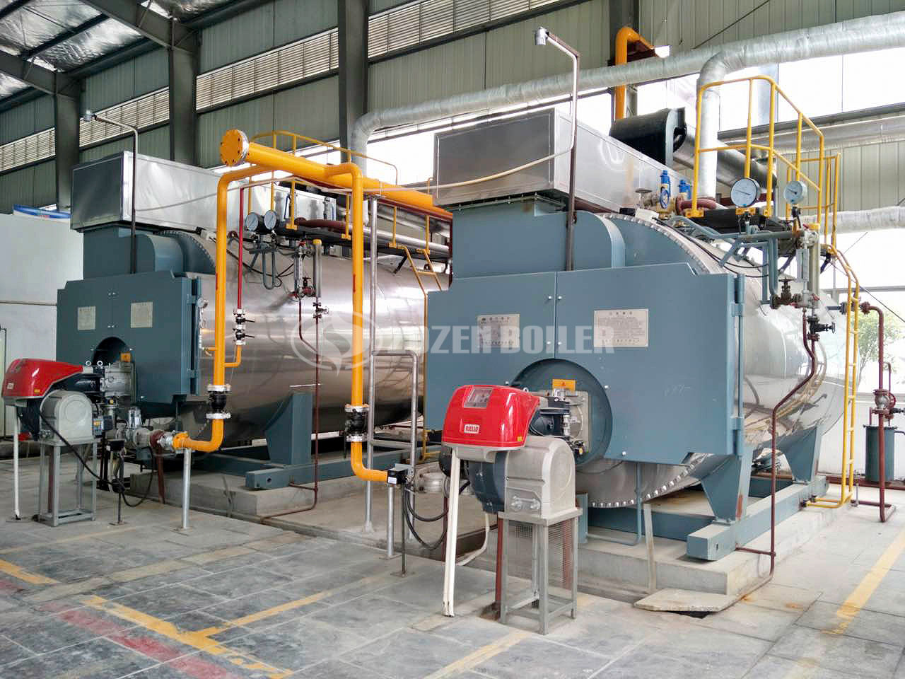 4 tph WNS oil-fired fire tube boiler project for construction industry