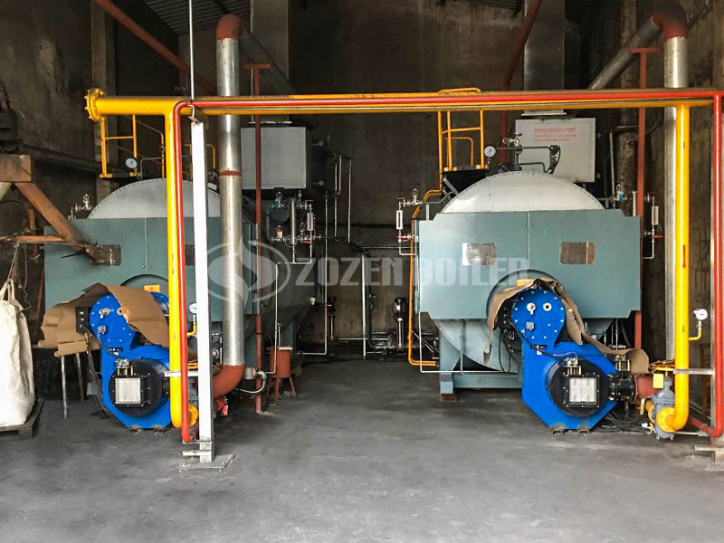 4 tph WNS gas-fired fire tube boiler project for paper industry