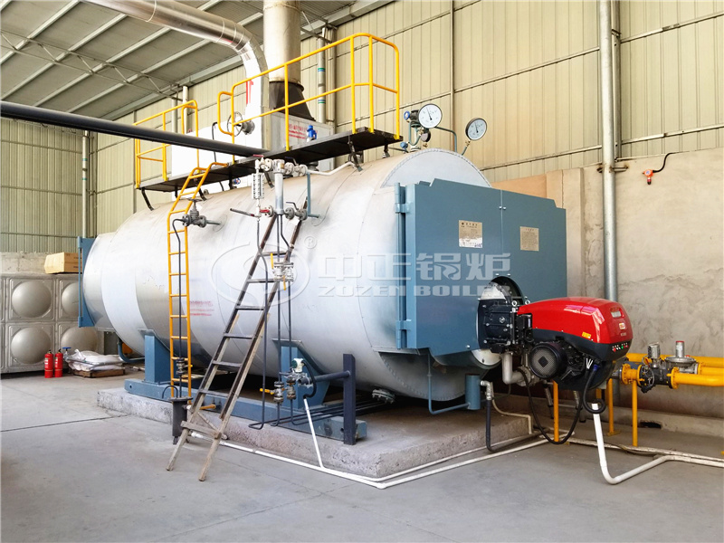 8 tph WNS three pass condensing gas-fired steam boiler for chemical industry