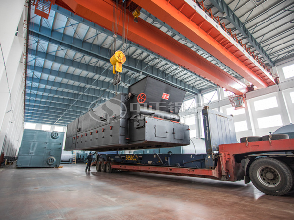 The SZL series biomass fired boiler is being delivered for installation