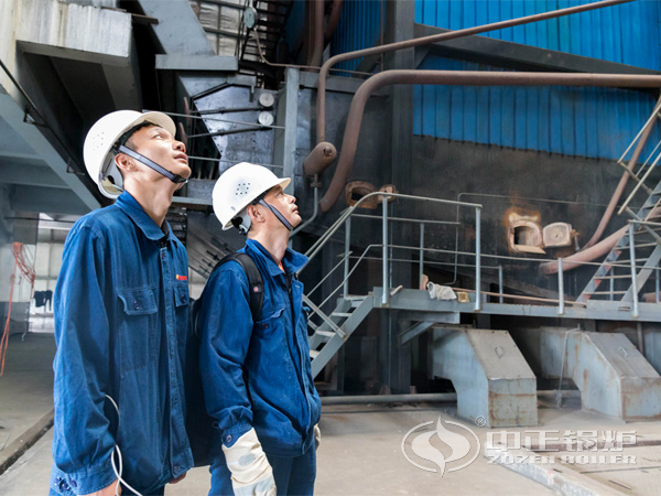 ZOZEN service personnel in boiler room in Longgang District, Huludao City