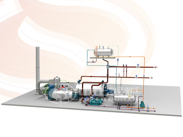 Gas-fired thermal fluid heater system