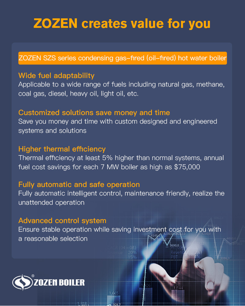 The structure of WNS series gas-fired(oil-fired) hot water boiler